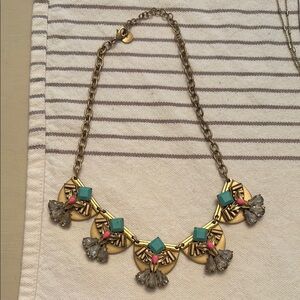 Gold and Turquoise Statement Necklace
